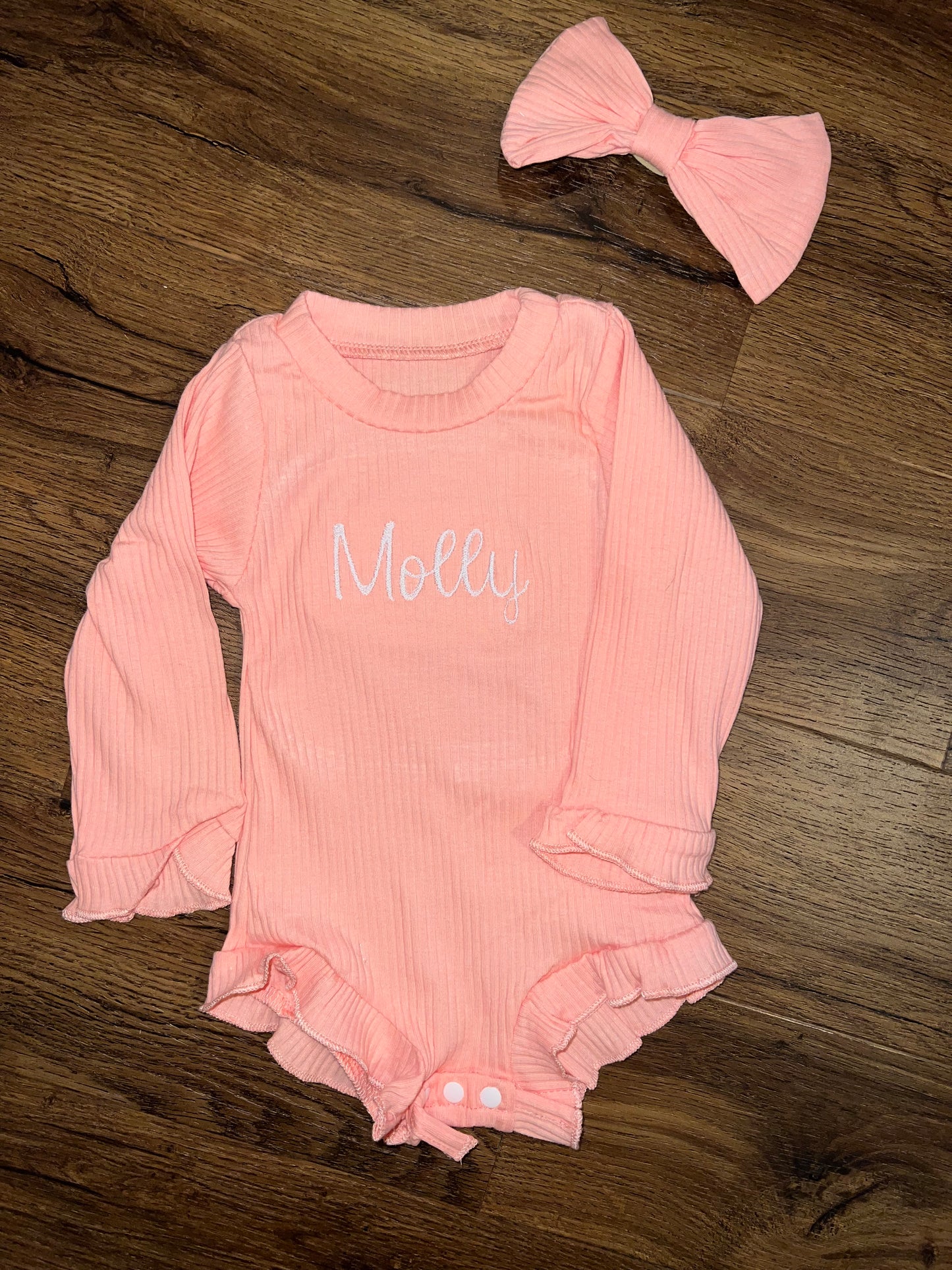 Baby Name Onesie with Bow