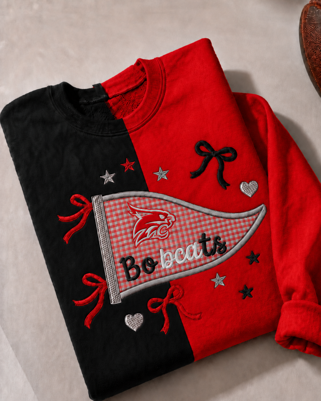 BCA Bobcats Split Color Crewneck