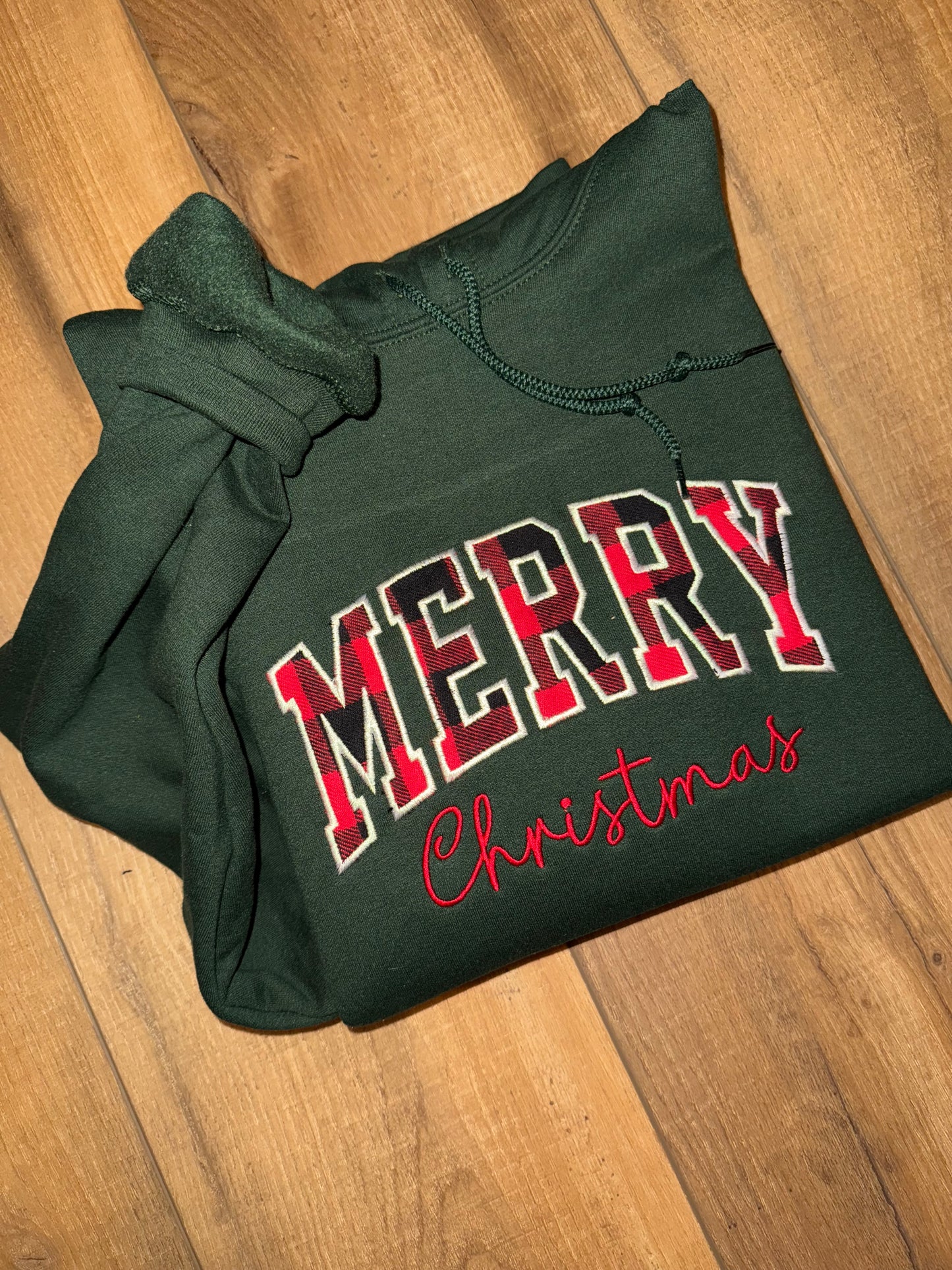 Plaid Merry Christmas Hoodie