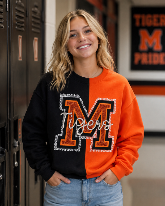 Mexico Tigers Split Crewneck
