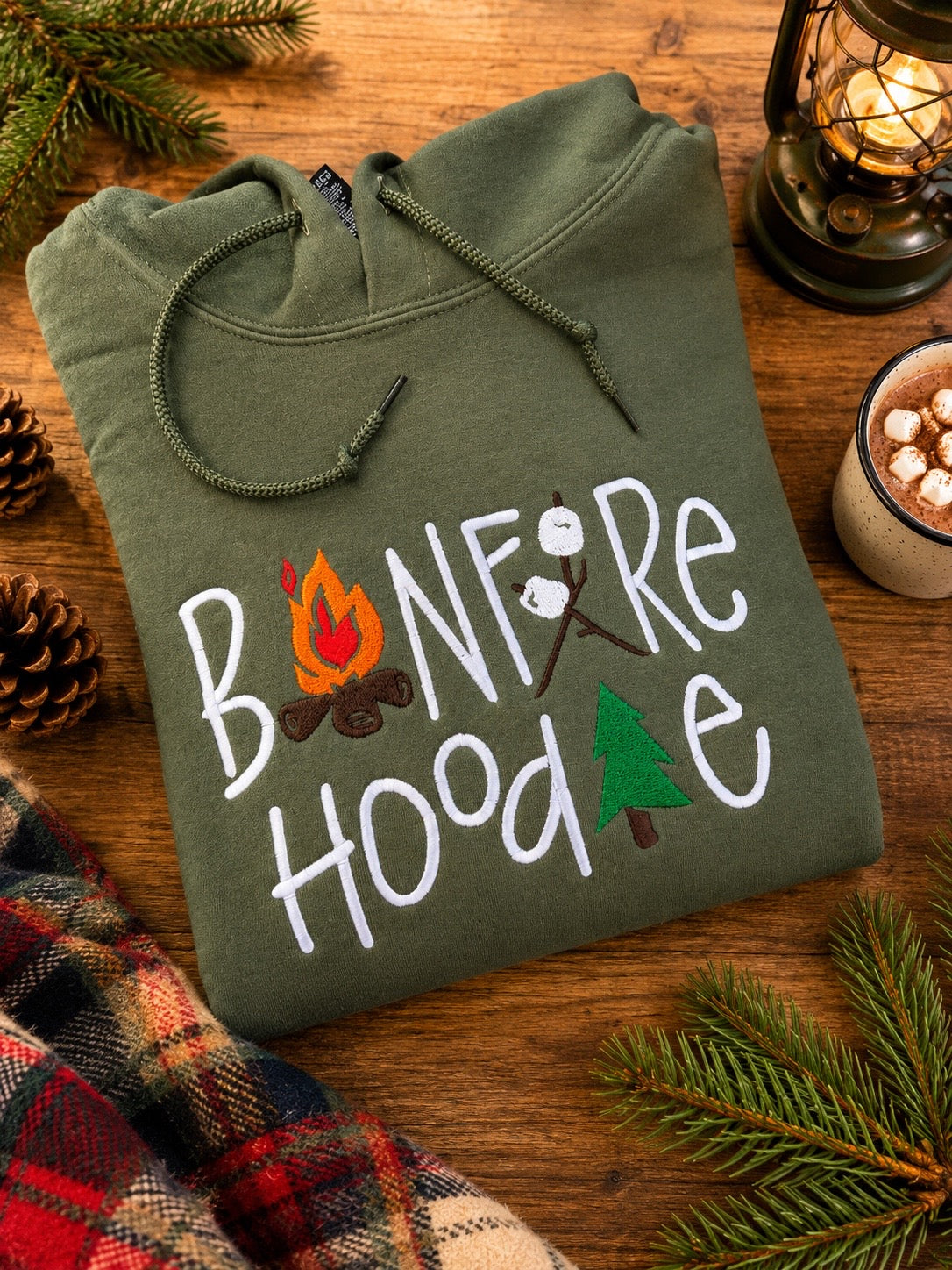 Bonfire Hoodie with Marshmallow Cut Out Sides