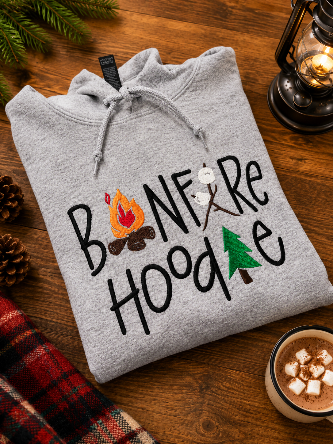 Bonfire Hoodie with Marshmallow Cut Out Sides