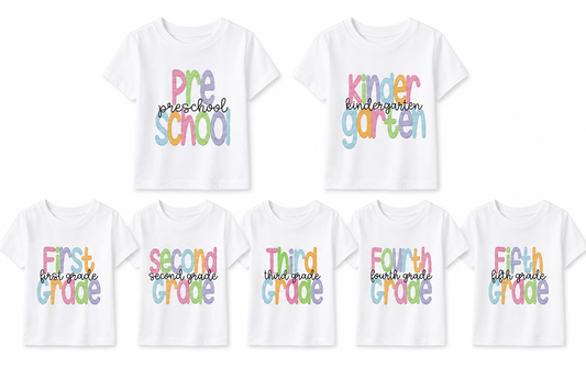 Back To School Grade Level Tshirt