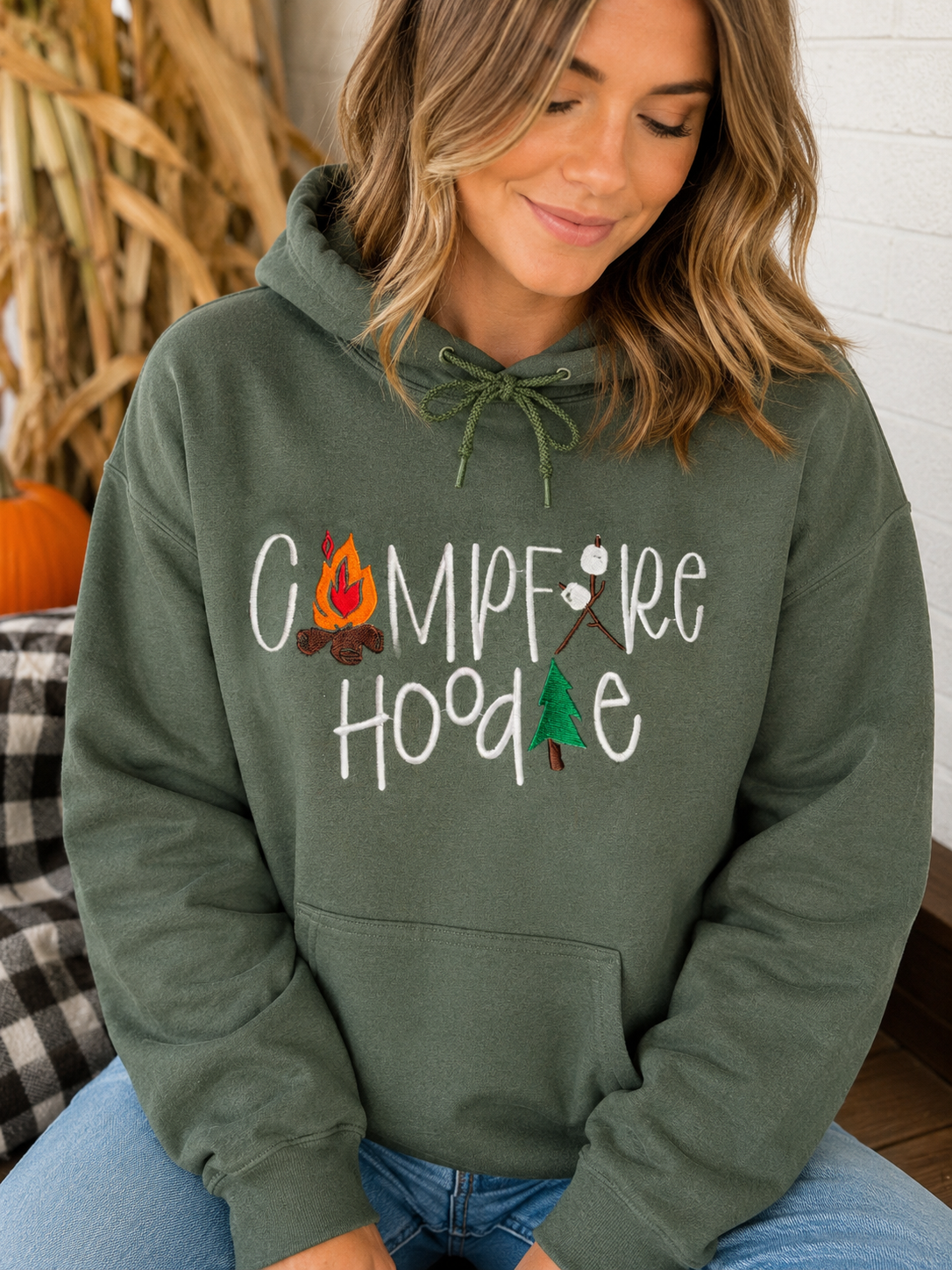 Campfire Hoodie with Marshmallow Cut Out Sides
