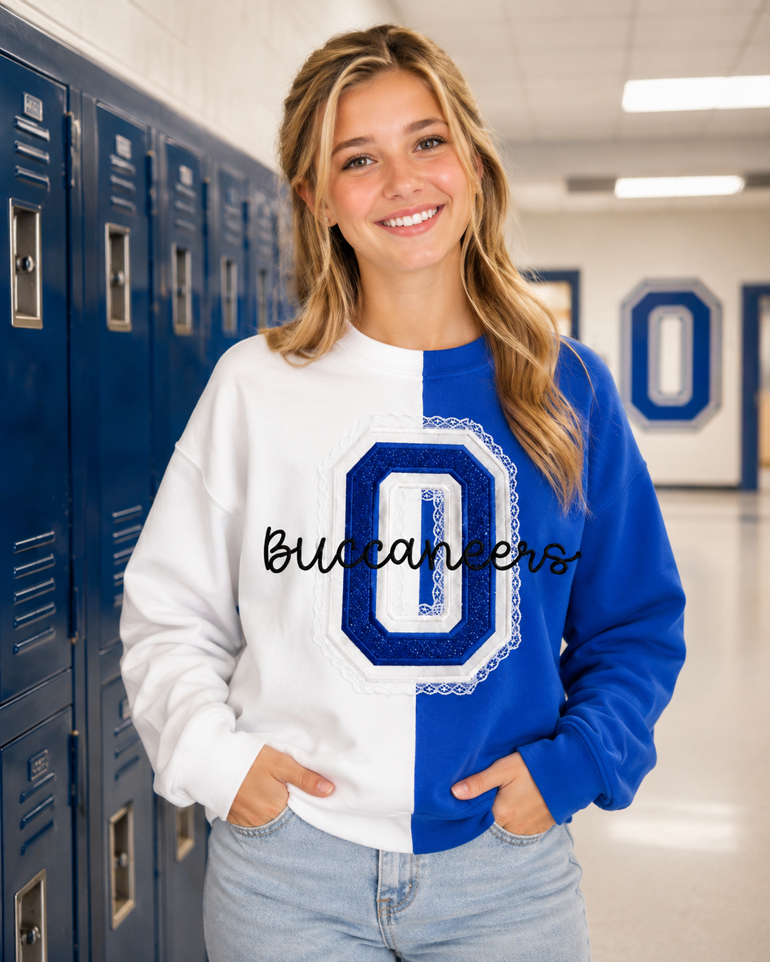 Oswego Buccaneers Split Crewneck